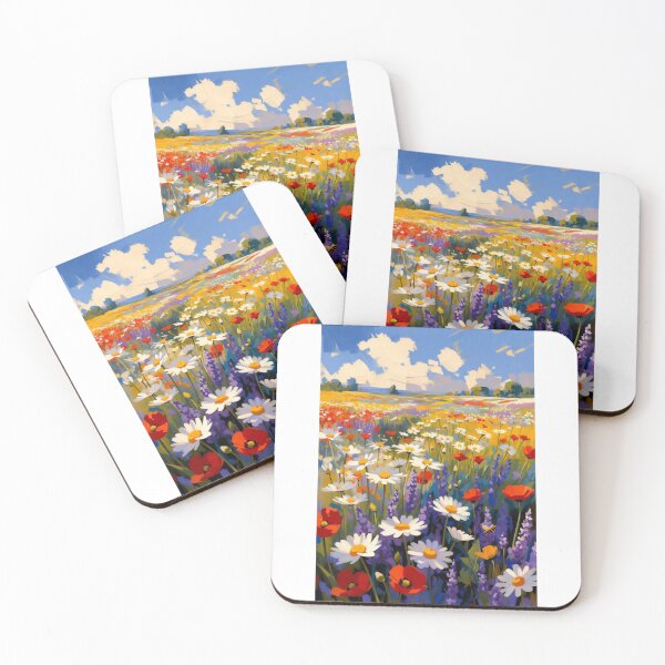 Item preview, Wildflower Meadow | Colorful Impressionist Flower Field Art designed and sold by Trail Echo Prints.