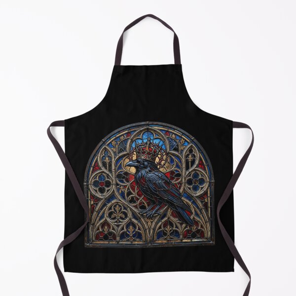Item preview, Crowned Raven Gothic Stained Glass designed and sold by David Mateo ArtWorks.