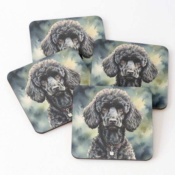 Item preview, Black Poodle Watercolor Dog Art designed and sold by MaverlyShop.