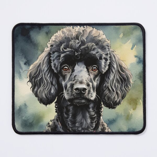 Item preview, Black Poodle Watercolor Dog Art designed and sold by MaverlyShop.