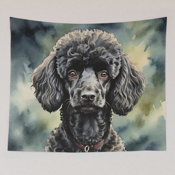 Item preview, Black Poodle Watercolor Dog Art designed and sold by MaverlyShop.