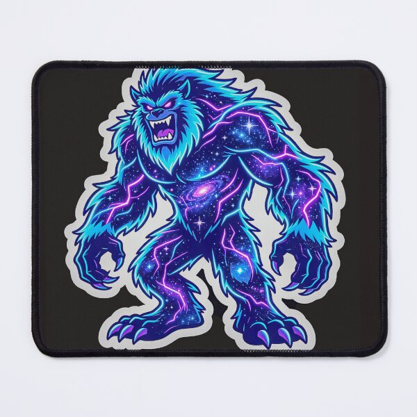 Item preview, Cosmic Galaxy Yeti Roaring Gaming Beast designed and sold by MagsMarC.