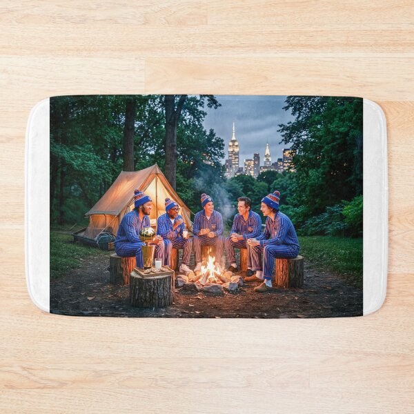 Item preview, Jalen Brunson Campfire With NY Knicks Super Fans designed and sold by Home Decor Art.