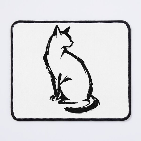 Item preview, Cat Ink Brush Art Sticker Sumi-e Cat Lover T-Shirt designed and sold by barbastyle.