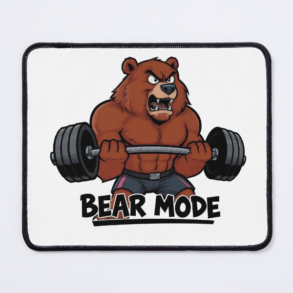Item preview, Bear Mode Heavy Weightlifting Gym Design designed and sold by Nuvoro Gifts.