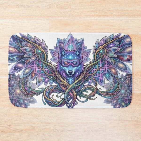 Item preview, Cosmic Galaxy Wolf Mythical Winged Celestial Beast designed and sold by Dream Weave Studio.