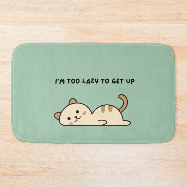 Item preview, Too Lazy To Get Up Cute Funny Cat Doodle Art designed and sold by Kidix Arts.