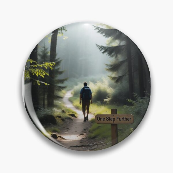 Item preview, One Step Further | Inspirational Hiking Forest Path Art designed and sold by Trail Echo Prints.