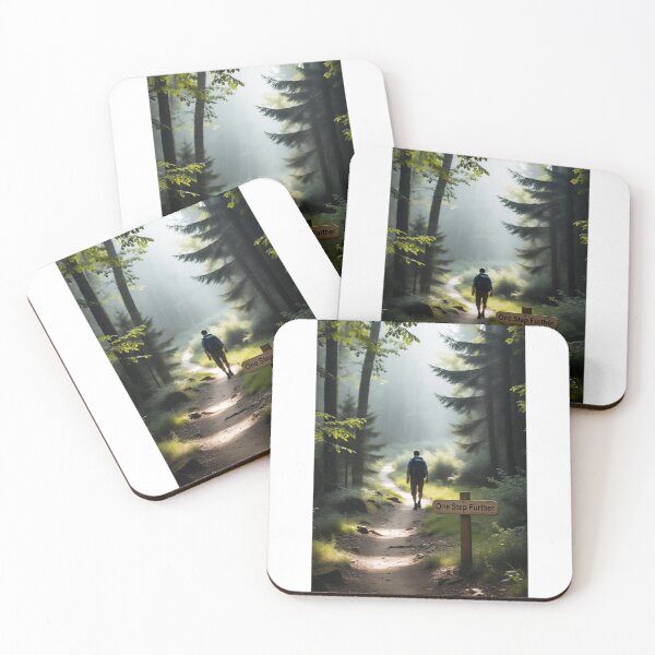 Item preview, One Step Further | Inspirational Hiking Forest Path Art designed and sold by Trail Echo Prints.