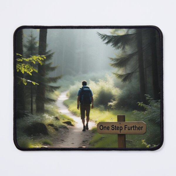Item preview, One Step Further | Inspirational Hiking Forest Path Art designed and sold by Trail Echo Prints.