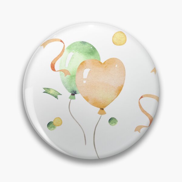 Item preview, Pastel Birthday Balloons Watercolor Pattern designed and sold by White Rabbit Design .