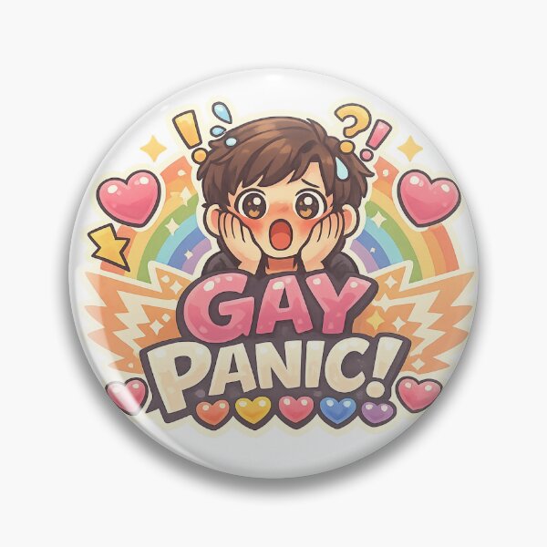 Item preview, Gay Panic Cute Sticker designed and sold by BowieComposition .