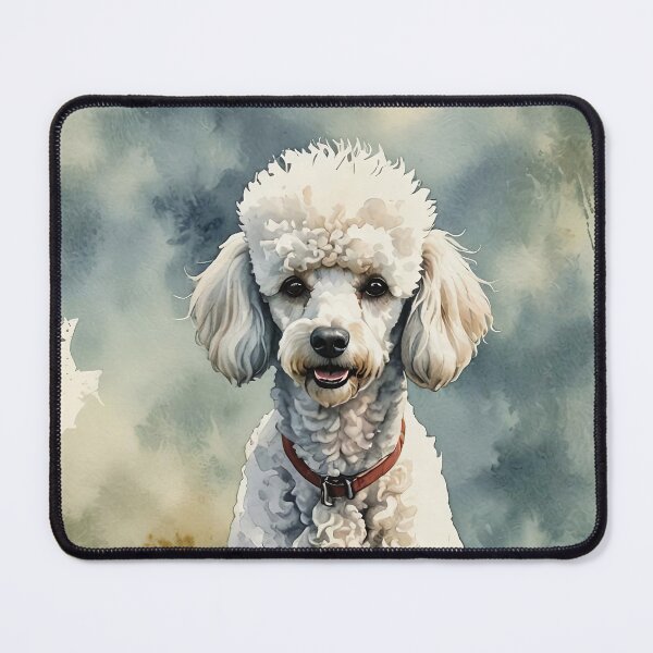 Item preview, White Poodle Watercolor Dog Art designed and sold by MaverlyShop.