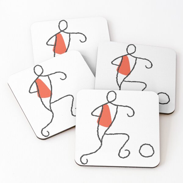 Item preview, Minimalist Football Player World Cup Print designed and sold by missbobbit.