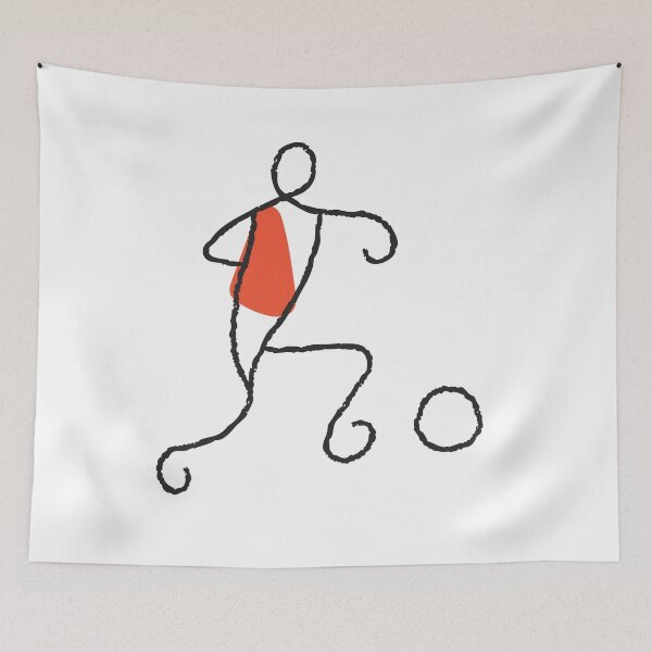 Item preview, Minimalist Football Player World Cup Print designed and sold by missbobbit.