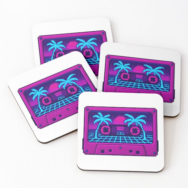 Item preview, 80s Synthwave Cassette Tape Sticker designed and sold by 77Clover.