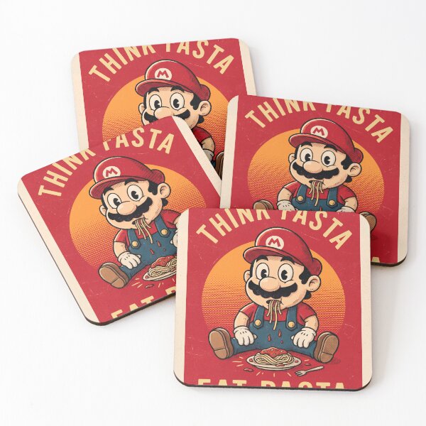 Item preview, Mario Bros. Think Fasta Eat Pasta designed and sold by garshia.