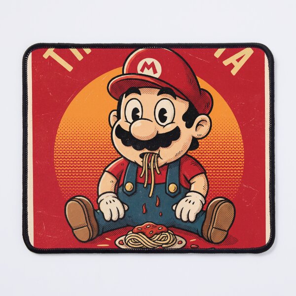 Item preview, Mario Bros. Think Fasta Eat Pasta designed and sold by garshia.