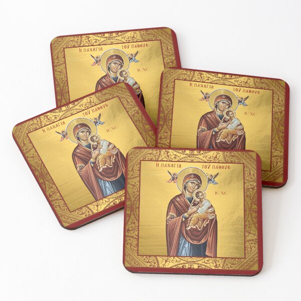 Item preview, Virgin Mary Theotokos Icon Gold designed and sold by Yiorgos Designs.