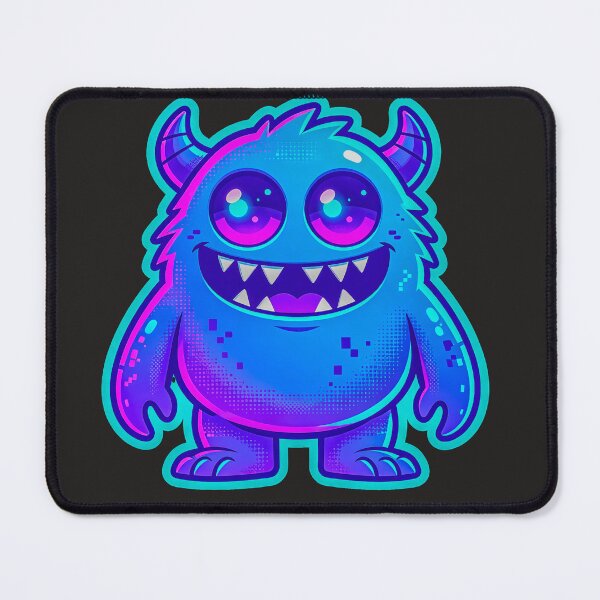 Item preview, Cute Chibi Blue Monster Cozy Gaming Sticker designed and sold by MagsMarC.