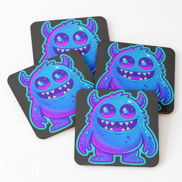 Item preview, Cute Chibi Blue Monster Cozy Gaming Sticker designed and sold by MagsMarC.