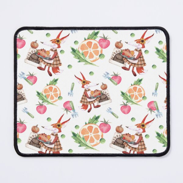 Item preview, Cozy Autumn Bakery Fox Watercolor Pattern designed and sold by SashaZinch.