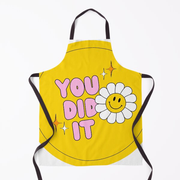 Item preview, Retro You Did It Smiley Daisy Yellow Sticker designed and sold by UniqueVibesArt.
