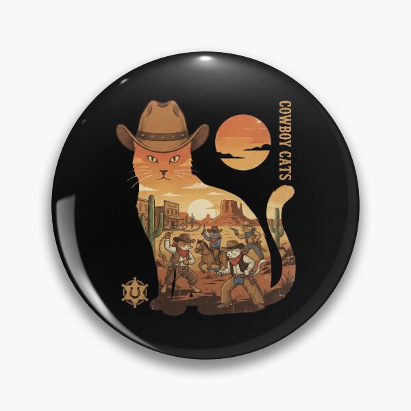 Item preview, Outlined Cowboy Cat Western Cats  designed and sold by Milasneeze.