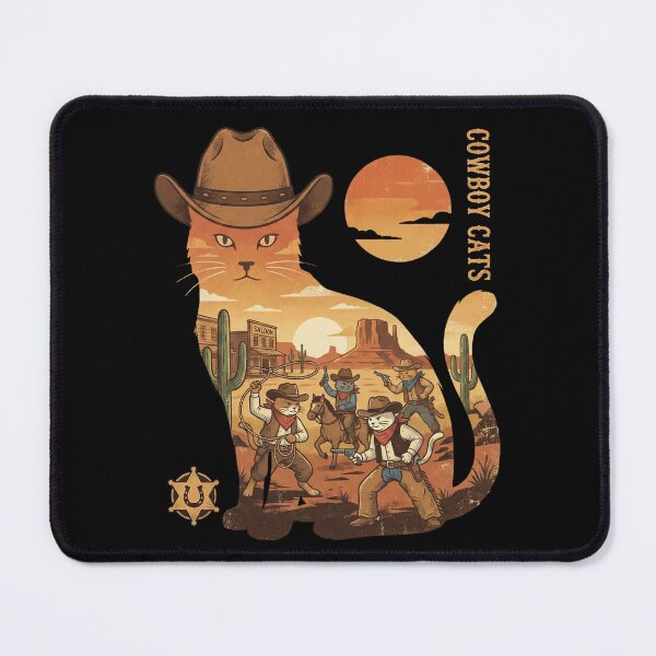 Item preview, Outlined Cowboy Cat Western Cats designed and sold by Milasneeze.