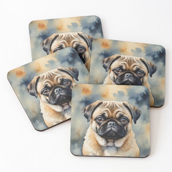 Item preview, Pug Watercolor Dog Art designed and sold by MaverlyShop.