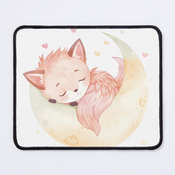 Item preview, Cute Sleeping Fox On The Moon Watercolor Art designed and sold by Luna-Flow.