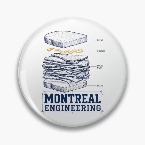 Item preview, Montreal Engineering Smoked Meat Sandwich Schematic Art designed and sold by Fenay Designs.