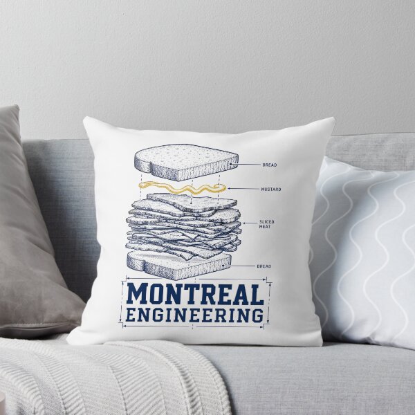 Item preview, Montreal Engineering Smoked Meat Sandwich Schematic Art designed and sold by Fenay Designs.