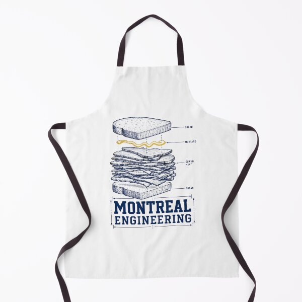 Item preview, Montreal Engineering Smoked Meat Sandwich Schematic Art designed and sold by Fenay Designs.