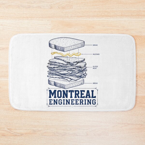 Item preview, Montreal Engineering Smoked Meat Sandwich Schematic Art designed and sold by Fenay Designs.