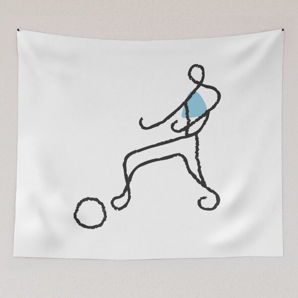 Item preview, Minimalist Football Player World Cup Print designed and sold by missbobbit.