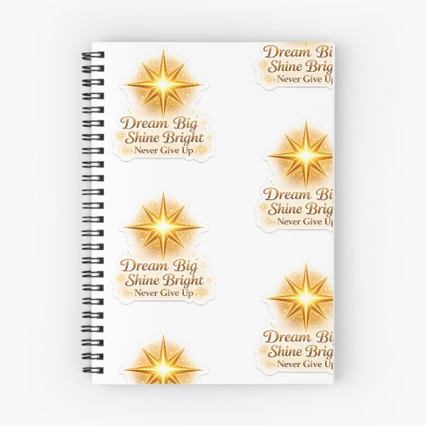 Item preview, Dream Big Shine Bright Sticker PNG | Motivational Star Design | Inspirational Quote Sticker designed and sold by Ishratparween11.