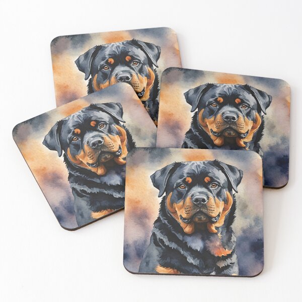Item preview, Rottweiler Watercolor Dog Art designed and sold by MaverlyShop.