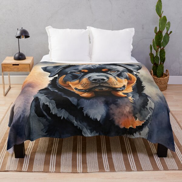 Item preview, Rottweiler Watercolor Dog Art designed and sold by MaverlyShop.