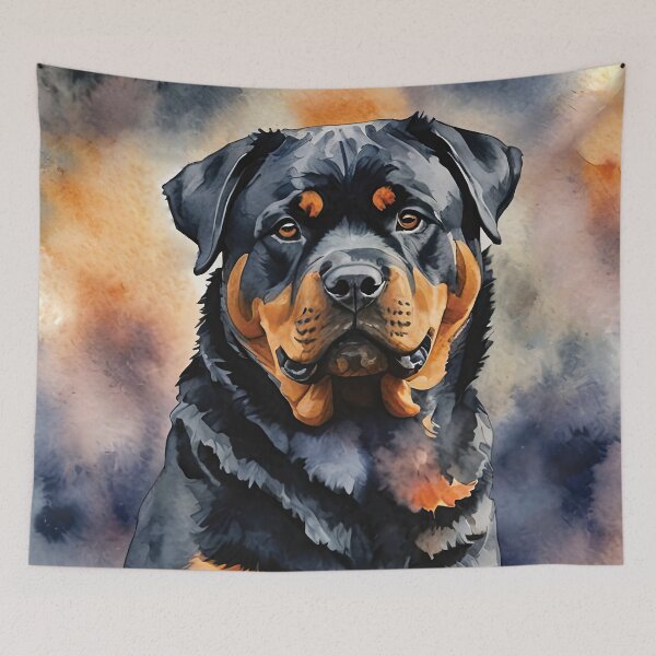 Item preview, Rottweiler Watercolor Dog Art designed and sold by MaverlyShop.
