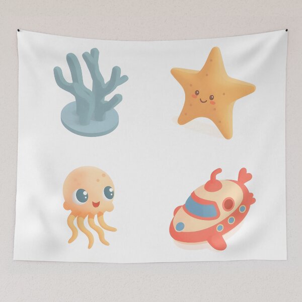 Item preview, Cute Kawaii Under the Sea Elements designed and sold by Luna-Flow.