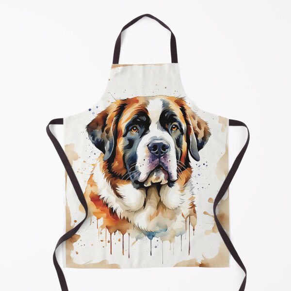 Item preview, Saint Bernard Watercolor Dog Art designed and sold by MaverlyShop.