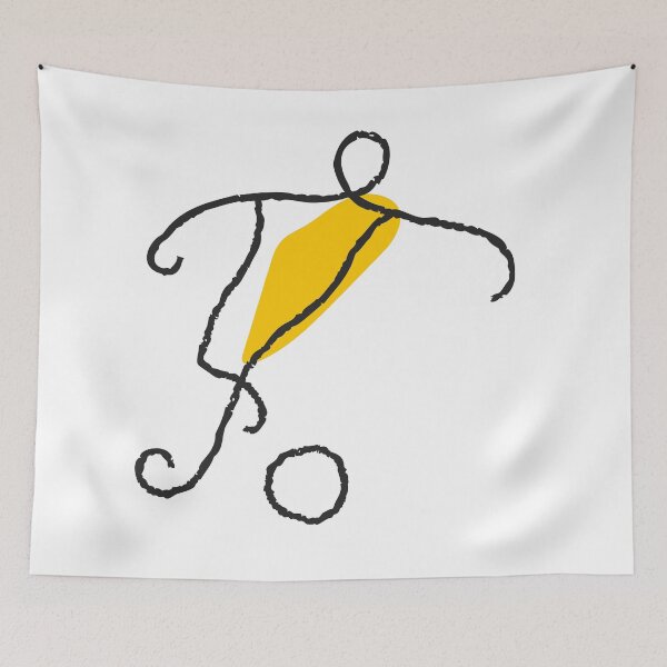Item preview, Minimalist Football Player World Cup Print designed and sold by missbobbit.