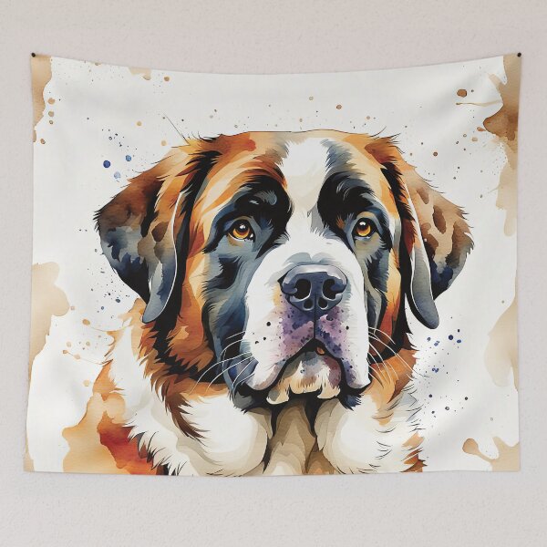Item preview, Saint Bernard Watercolor Dog Art designed and sold by MaverlyShop.