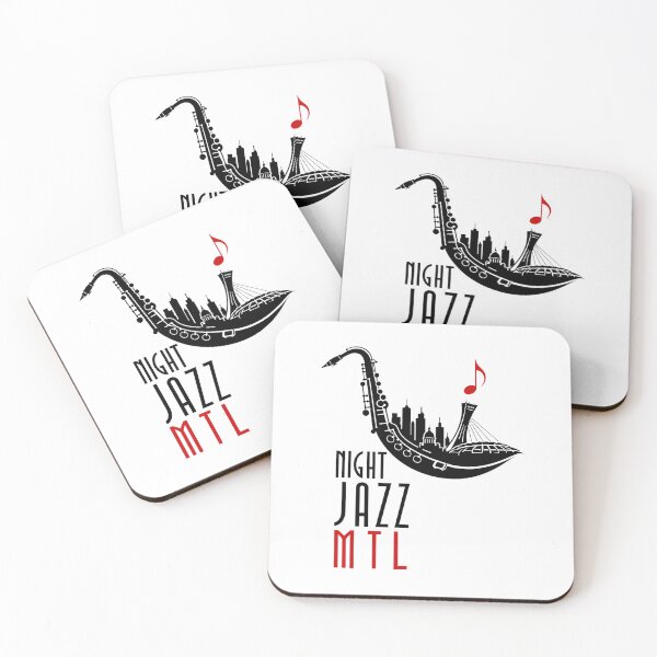 Item preview, Montreal Night Jazz MTL Saxophone Skyline Art designed and sold by Fenay Designs.