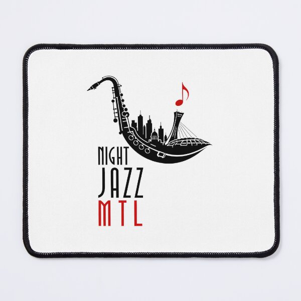 Item preview, Montreal Night Jazz MTL Saxophone Skyline Art designed and sold by Fenay Designs.