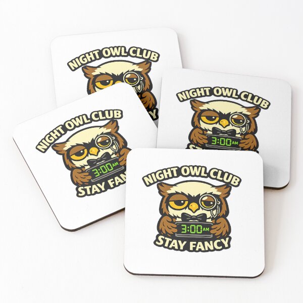 Item preview, Cute Minimalist Sleepy Owl 3AM Night Club Sticker designed and sold by MIROUZ2000.