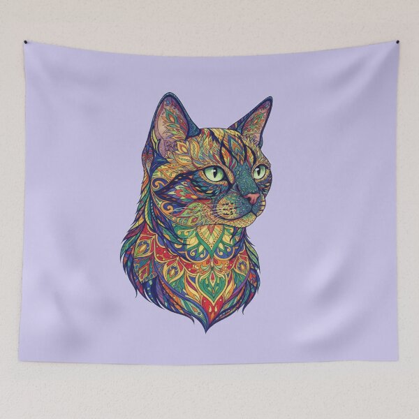 Item preview, Vibrant Siamese Cat Mandala: Ornate Zentangle Cat Art designed and sold by Exquisite Design Studio „Paculówka”.