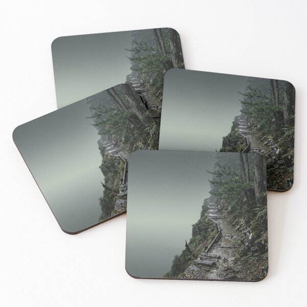 Item preview, Mountain Trail in Rain | Japanese Wabi-Sabi Art | Zen Landscape Minimalist Print designed and sold by KUZU-NOHA.