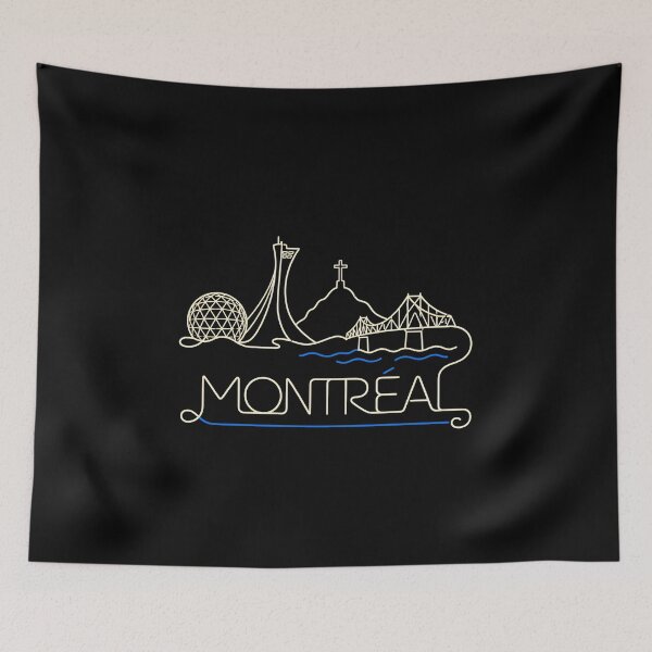 Item preview, Montréal Skyline Continuous Line Art Landmark Graphic designed and sold by Fenay Designs.